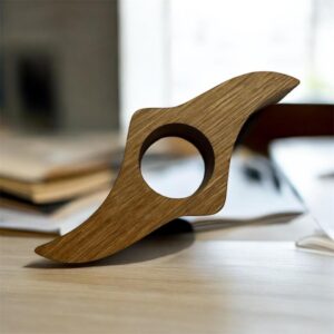 Buchseitenhalter Eichenholz Massiv geölt für bequemes lesen