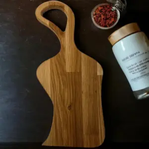 Schneidebrett Holz EICHE geölt Massiv 17x37cm 18mm Küchenbrett