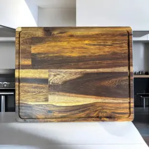 SENNA AFRICAN Holz Schneidebrett 29x36cm Stärke 30mm geölt mit Gleitfüsse