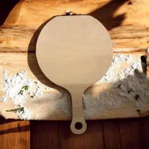 3x 32Ø Pizzabrett Holz Pizza Schaufel Brot Schieber geschliffen