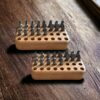 2er Set Bits Aufbewahrung Bithalter Organizer Buche Holz geölt für 2x 32 Bits