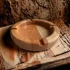Holz Aschenbecher Holzaschenbecher für Raucher hergestellt aus Buchenholz GEÖLT