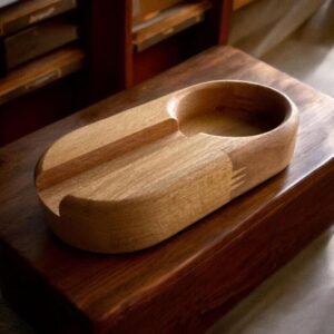 Zigarren Aschenbecher Buche Holz einzigartig Massivholz Buchenholz 14x7cm