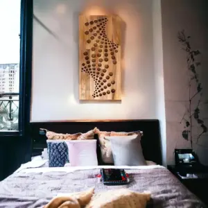 XXL Wand - Deko optische Täuschung Wand Panell 70x35cm Buche geölt