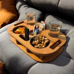 Couch Butler Couchbar - Sofabutler - Snackbar für Couch - BUCHE Tablett 44x27cm