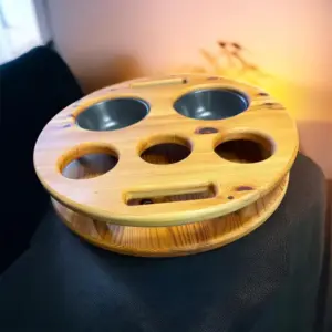 Couch Butler Couchbar - Sofabutler - Snackbar für Couch - Kiefer Tablett 37x37cm