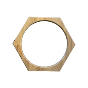 Hexagon gleichseitigen Sechseck 35x30cm BUCHE Ecken abgerundet Basteln DEKO