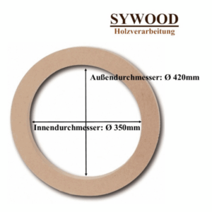 MDF Holzring für 38cm Lautsprecher 16mm MDF Innen 350mm - Außen 420mm