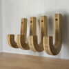 4 Kleiderhaken HOLZ aus Bambusholz Wandmontage Kleiderhaken Aufbewahrung