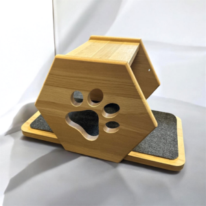 Katzenbalkon Katzenbett Etage Eiche Holz massiv Natur FSC zertifiziert