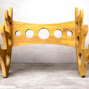 Bogenhalter für 3 Sportbögen Eichenholz Massiv Sportbogen Halterung Höhe 45cm geölt