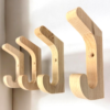 4 Kleiderhaken HOLZ aus Buchenholz Wandmontage Kleiderhaken Aufbewahrung Natur