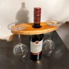 Weinflaschenhalter Kiefernholz für 2 Gläser Weinregal Flaschenhalter Kiefer